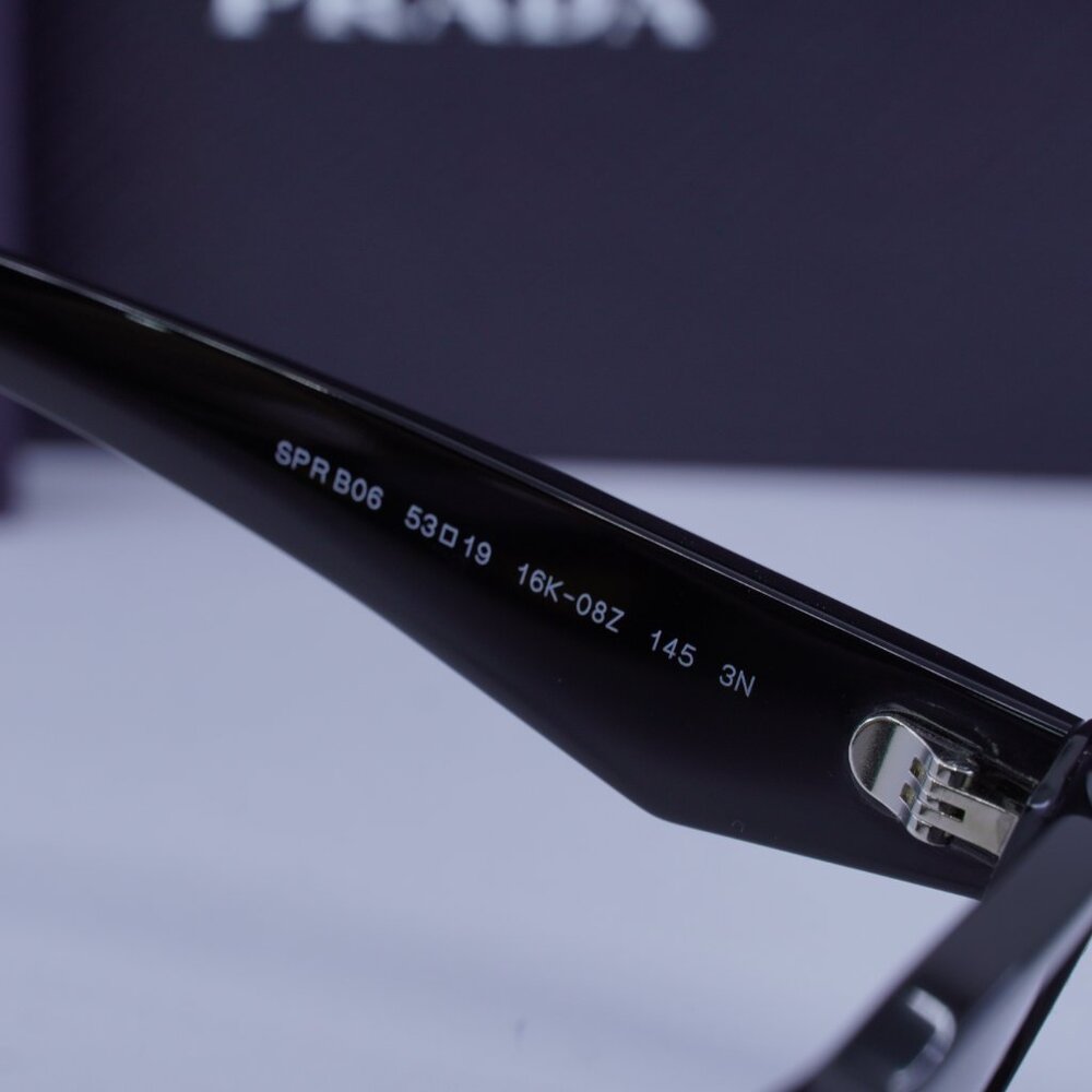 Prada PRB06S 16K08Z Rectangle Sunglasses – Black - Picture 6 of 8